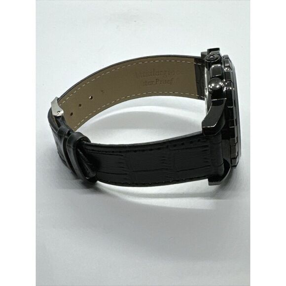 Fossil Dean FS4646 Men Black Leather Analog Dial Quartz Chronograph Watch AEA124 - Picture 11 of 11